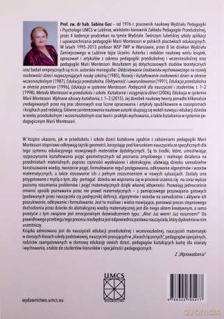 Kształcenie geometryczne w systemie pedagogicznym Marii Montessori - Sabina Guz [KSIĄŻKA]