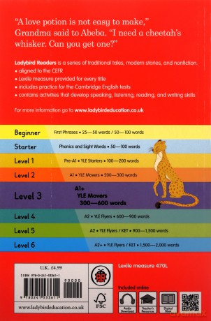 Ladybird Readers Level 3 - Tales from Africa - The Cheetah's Whisker [KSIĄŻKA]