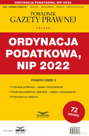 Ordynacja podatkowa NIP 2022 [KSIĄŻKA]