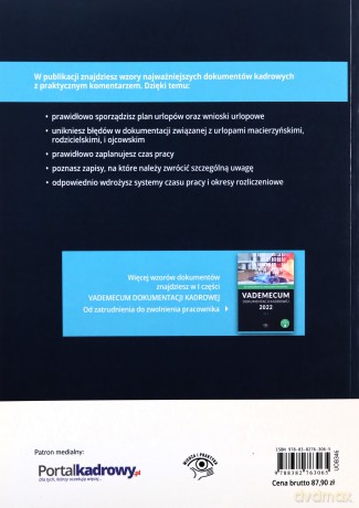 Vademecum dokumentacji kadrowej Część 2 2022 [KSIĄŻKA]