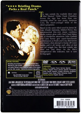 Listonosz zawsze dzwoni dwa razy [DVD]