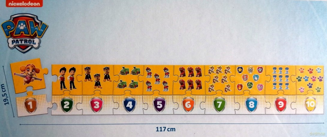 TREFL 20 el. Edukacyjne Cyferki Psi Patrol [PUZZLE]