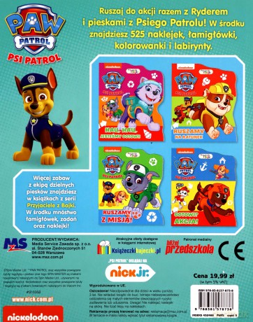 Psi Patrol 525 naklejek Misja [KSIĄŻKA]