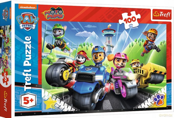 TREFL 100 el. Psi Patrol na motorach PAW Patrol [PUZZLE]
