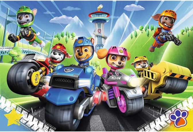 TREFL 100 el. Psi Patrol na motorach PAW Patrol [PUZZLE]