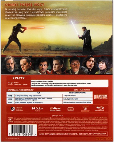 Gwiezdne Wojny: Epizod VIII Ostatni Jedi [2xBlu-Ray]