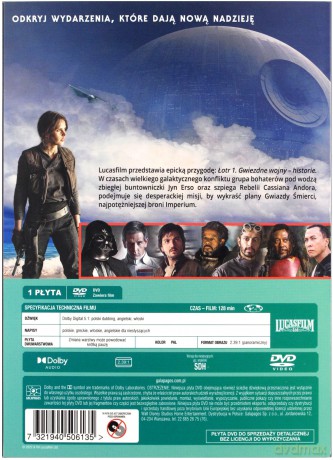 Łotr 1. Gwiezdne wojny - historie (Star Wars) [DVD]
