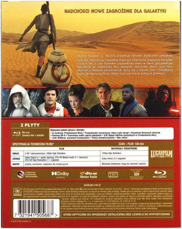 Gwiezdne Wojny: Epizod VII Przebudzenie Mocy [2xBlu-Ray]