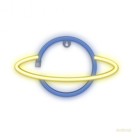 Neon LED SATURN żółty niebieski Bat + USB FLNE11 Forever Light