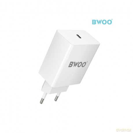 BWOO ładowarka sieciowa CDA68 PD 20W 1x USB-C biała