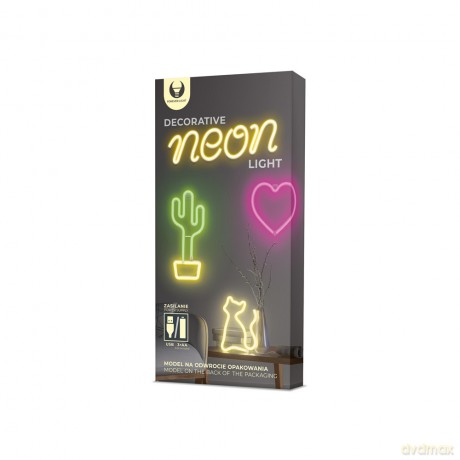 Neon LED WIELORYB ciepły biały Bat + USB FLNEO9 Forever Light