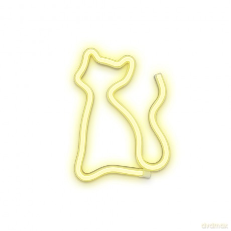 Neon LED KOT ciepły biały Bat + USB FLNEO3 Forever Light