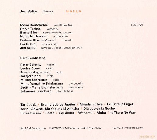 Jon Balke: Hafla [CD]