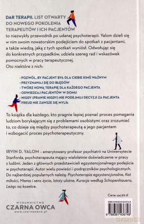 Dar terapii. List otwarty do nowego pokolenia terapeutów i ich pacjentów - Irvin D. Yalom [KSIĄŻKA]