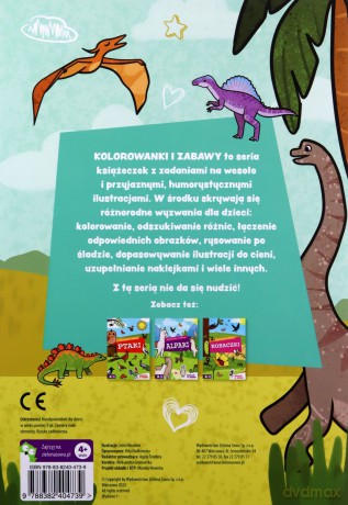 Dinozaury. Kolorowanki i zabawy [KSIĄŻKA]