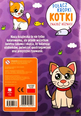 Kotki. Połącz kropki, znajdź różnicę [KSIĄŻKA]
