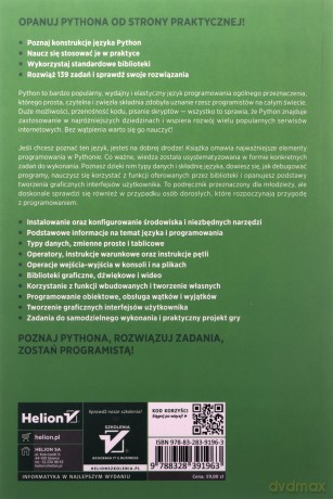 Python w zadaniach. Programowanie dla młodzieży. Poziom podstawowy - Urszula Wiejak, Adrian Wojciechowski [KSIĄŻKA]