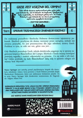 Sprawa tajemniczego zniknięcia księżnej. Enola Holmes - Nancy Springer [KSIĄŻKA]