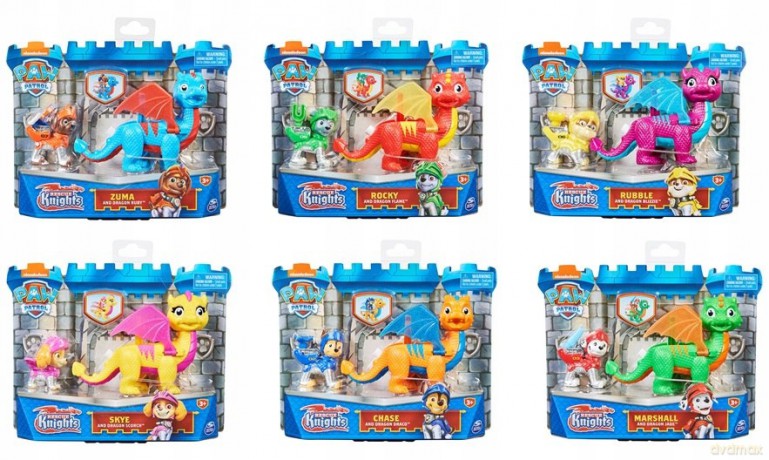 Figurki Psi Patrol Odważni Rycerze Figurka + Smok Asortyment [FIGURKA]