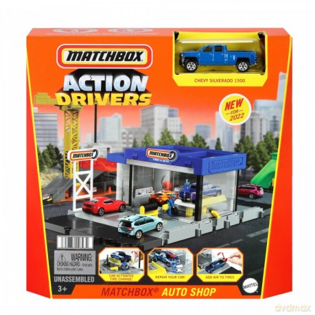 Matchbox Prawdziwe przygody Warsztat samochodowy Zestaw