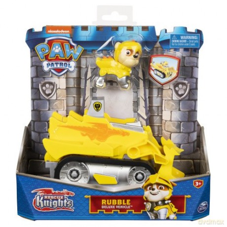 Zestaw z figurką Psi Patrol Odważni Rycerze Pojazd Rubble [FIGURKA]