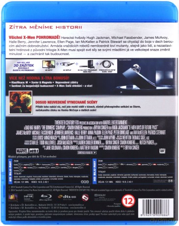 X-Men: Przeszłość, która nadejdzie [Blu-Ray 3D]+[Blu-Ray]