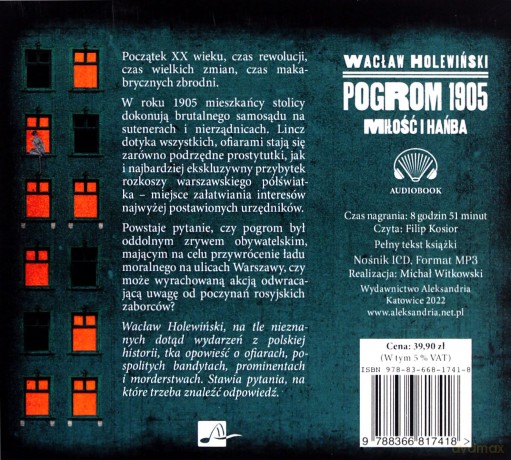 Pogrom 1905 Miłość i hańba - Wacław Holewiński [AUDIOBOOK] [CD-MP3]