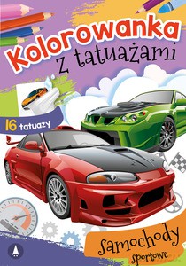 Kolorowanka z tatuażami. Samochody sportowe [KSIĄŻKA]