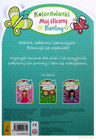 Kolorowanka z wykrojnikiem. Mój śliczny flaming [KSIĄŻKA]