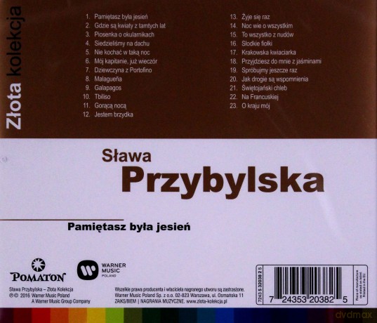 Sława Przybylska  - Złota Kolekcja - Pamiętasz była jesień [CD]