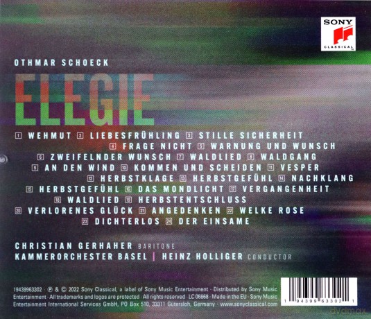 Christian Gerhaher: Elegie, Op. 36 [CD]