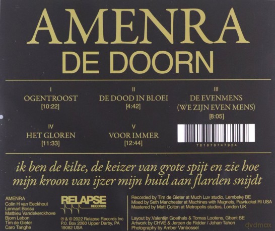 Amenra: De Doorn [CD]