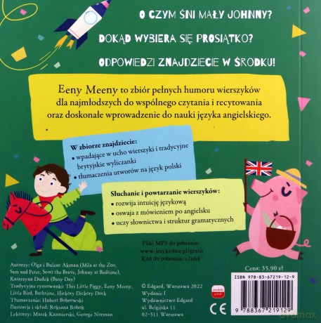 Angielski dla dzieci. Rymowanki. Eeny Meeny - Olga Akman, Bulent Akman, Katarzyna Dudek [KSIĄŻKA]