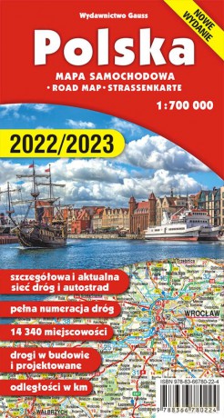 Mapa Polska 1:700 000 - Opracowanie zbiorowe [KSIĄŻKA]