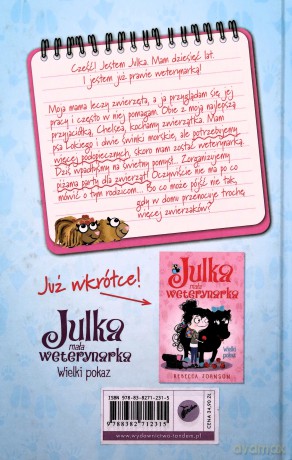 Piżama party dla zwierząt. Julka mała weterynarka (Tom 1) - Rebecca Johnson [KSIĄŻKA]