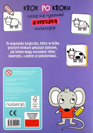 Uczę się rysować z Myszką zwierzęta. Krok po kroku - Opracowanie zbiorowe [KSIĄŻKA]