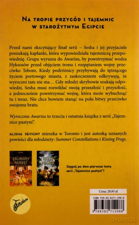 Wyrocznia Awarisu. Tajemnice pustyni (Tom 3) - Alisha Sevigny [KSIĄŻKA]