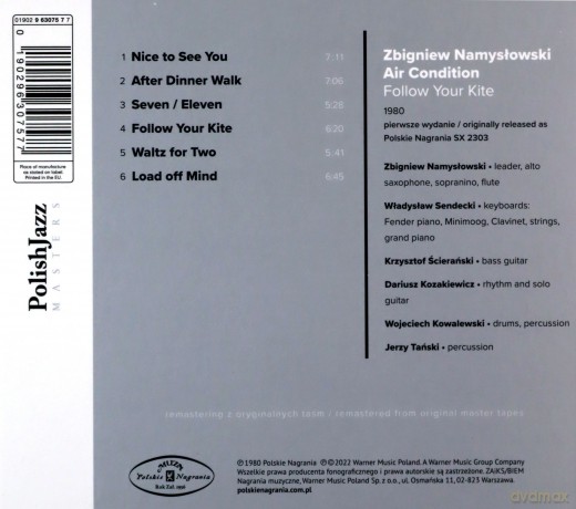 Zbigniew Namyslowski Air Condition: Follow Your Kite (Polish Jazz Masters) [CD]