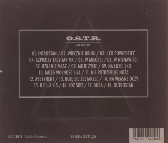 O.S.T.R.: Jazz, Dwa, Trzy [CD]