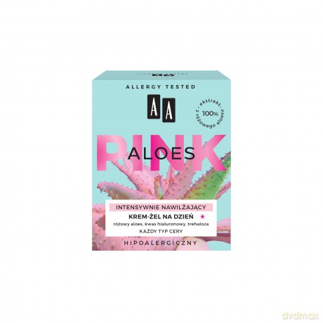 AA Pink Aloes Intensywnie Nawilżający Krem-żel na dzień do każdego rodzaju cery 50 ml