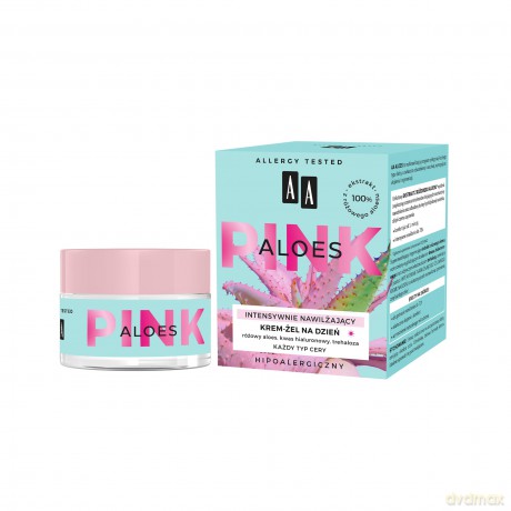 AA Pink Aloes Intensywnie Nawilżający Krem-żel na dzień do każdego rodzaju cery 50 ml