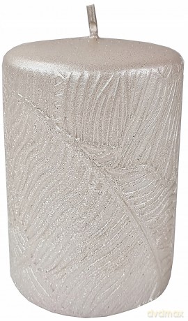 ARTMAN Świeca ozdobna Tivano - walec mały (średnica 7cm) szampan