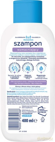 Bambino Rodzina Szampon wzmacniający do włosów cienkich i delikatnych 400 ml