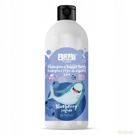 BARWA Bebi Kids Szampon i Płyn do kąpieli 2w1 - Jagoda 500 ml