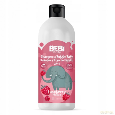 BARWA Bebi Kids Szampon i Płyn do kąpieli 2w1 - Malina 500 ml