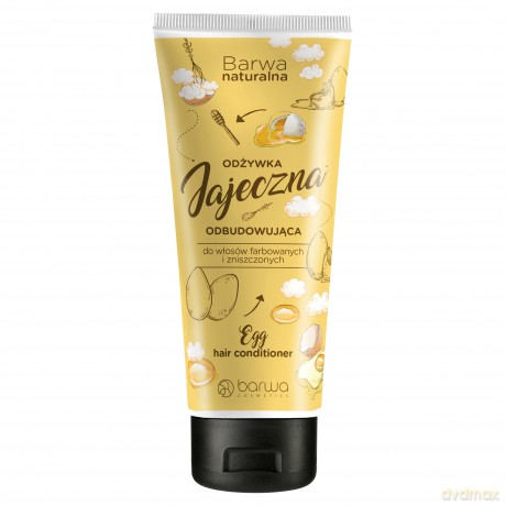 BARWA Naturalna Jajeczna Odżywka odbudowująca do włosów farbowanych i zniszczonych 200 ml