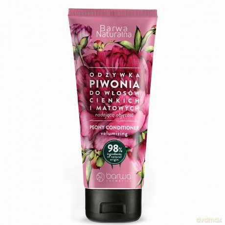 BARWA Naturalna Odżywka nadająca objętość do włosów cienkich i matowych - Piwonia 200 ml