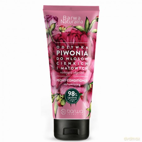 BARWA Naturalna Odżywka nadająca objętość do włosów cienkich i matowych - Piwonia 200 ml