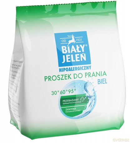 Biały Jeleń Proszek do prania hipoalergiczny Biel 850g