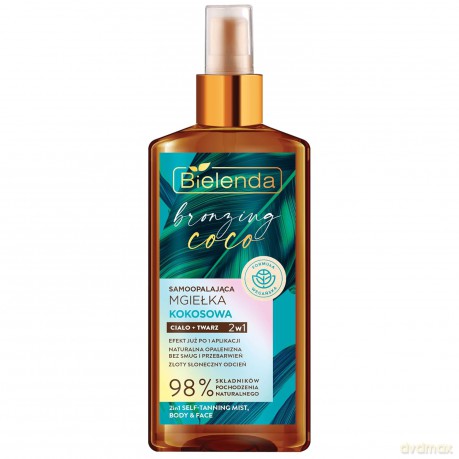 Bielenda Bronzing Coco Samoopalająca Mgiełka Kokosowa do ciała i twarzy 2w1 150 ml